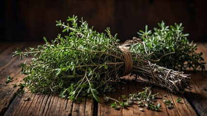 French thyme plant in a 4 inch pot, Hatchfields Farm