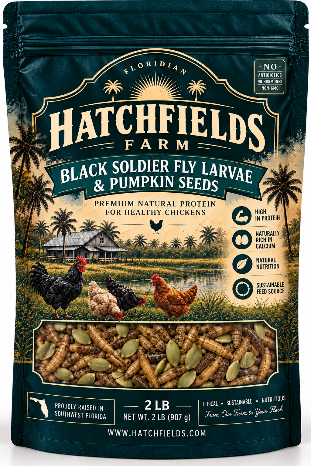 Black Soldier Fly Larvae & Pumpkin Seeds – 2 lb