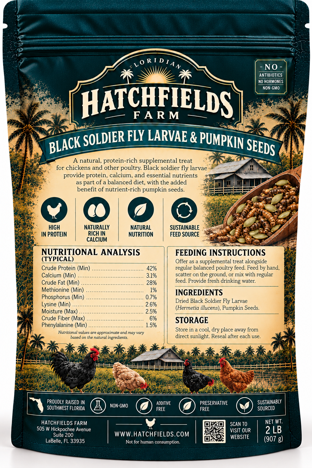 Black Soldier Fly Larvae & Pumpkin Seeds – 2 lb