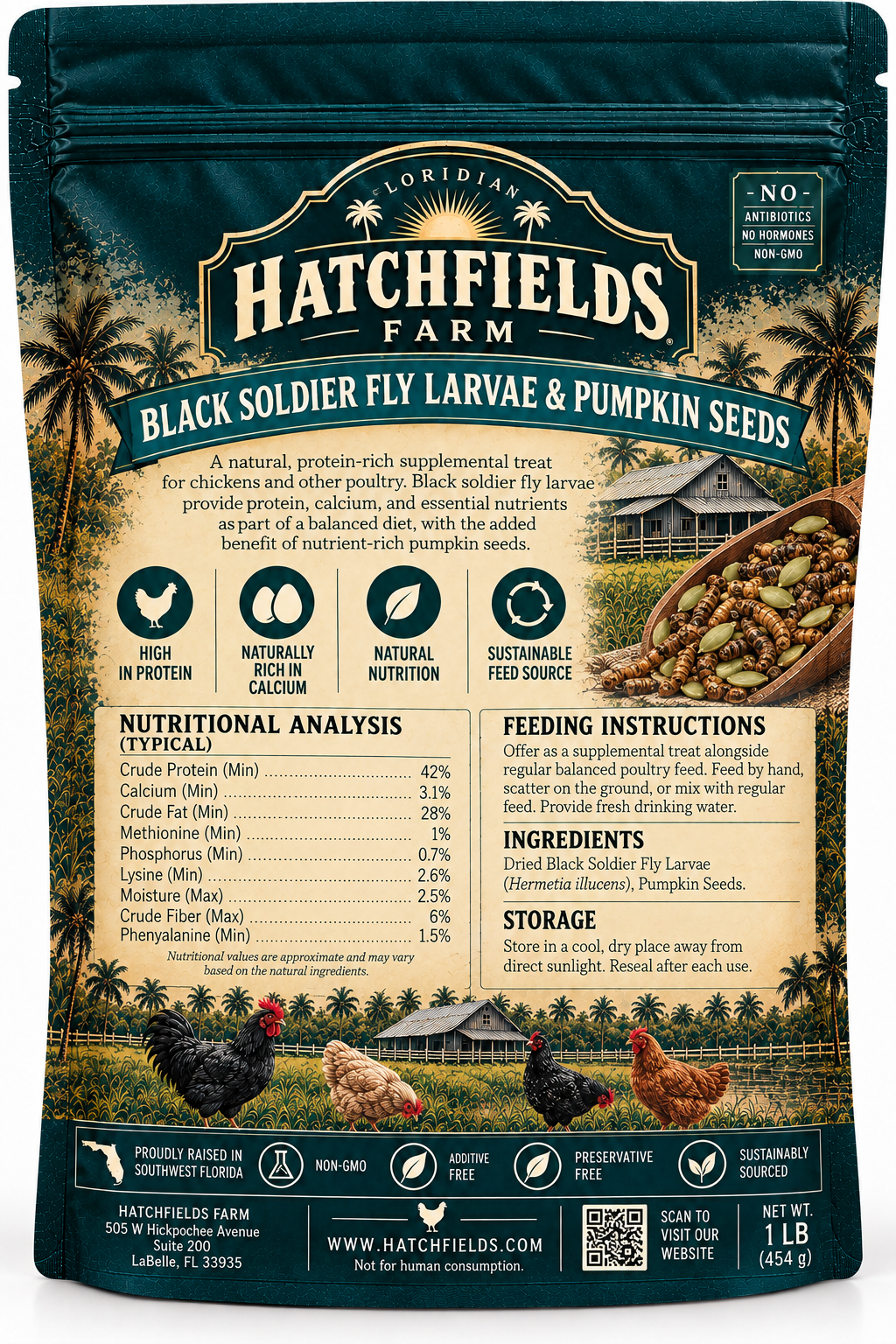 Black Soldier Fly Larvae & Pumpkin Seeds – 1 lb